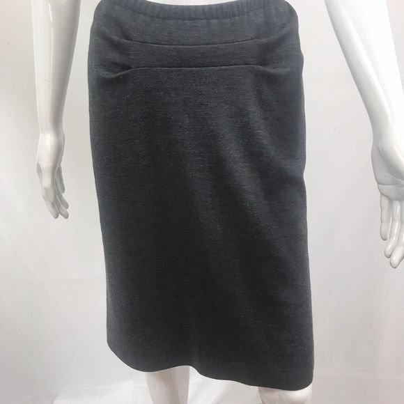 Lida Baday Suit 14P Designer Jacket Skirt Gray Wool Blend Jackie O Luxury Style - Picture 7 of 12